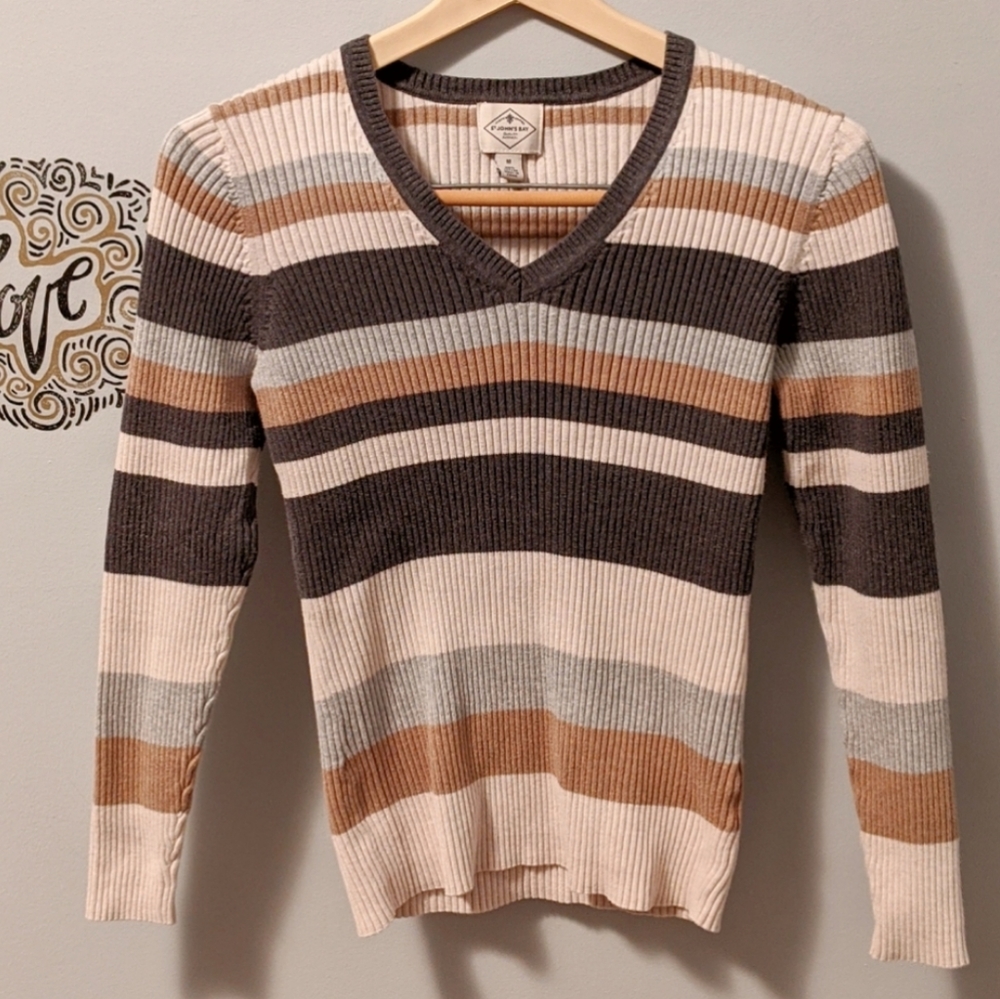 St. John's Bay: Striped V-Neck Sweater